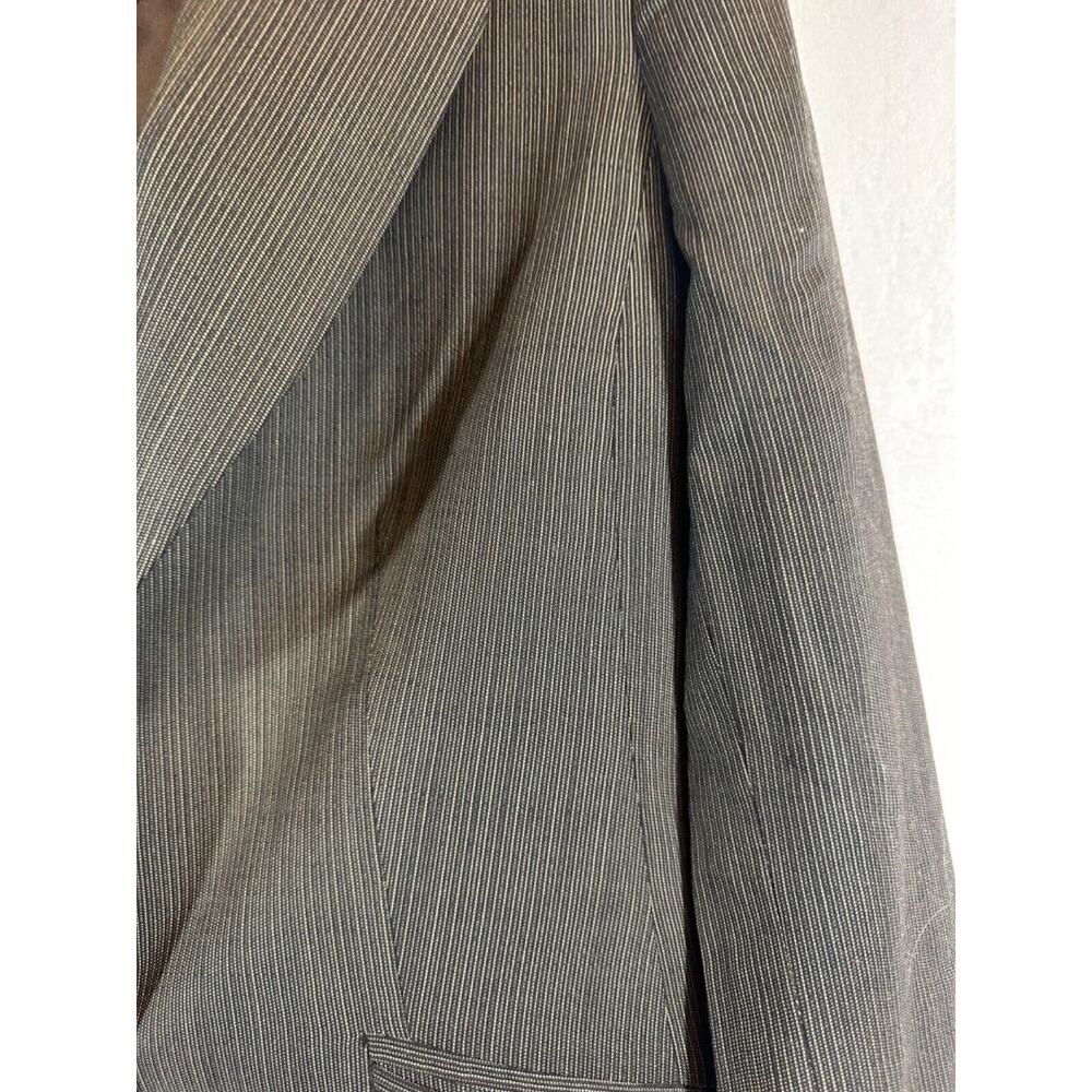 CLASSIQUES ENTIER sz 6 Womens Jacket BLAZER wool blend Brown Stripe A49 - Picture 2 of 8